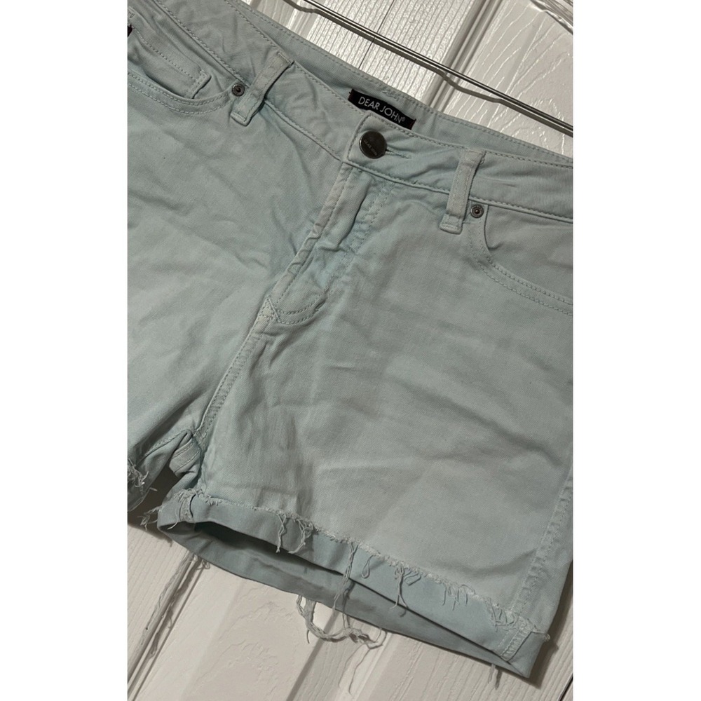 Dear John by Anthropologie Lillie Cuffed RawHem Jean Short SZ 29 (30") LightMint